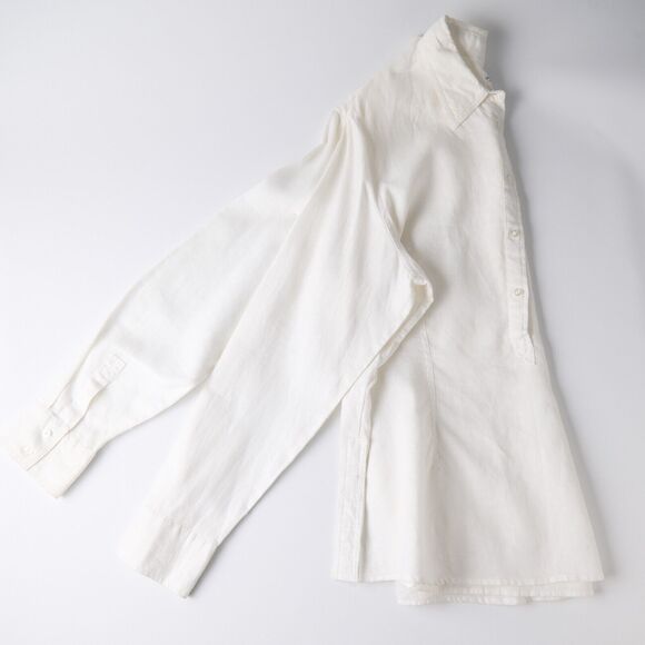 La Redoute Essentials Womens 16 100% Linen Popover Shirt Resort Costal Lagenlook - Picture 9 of 13